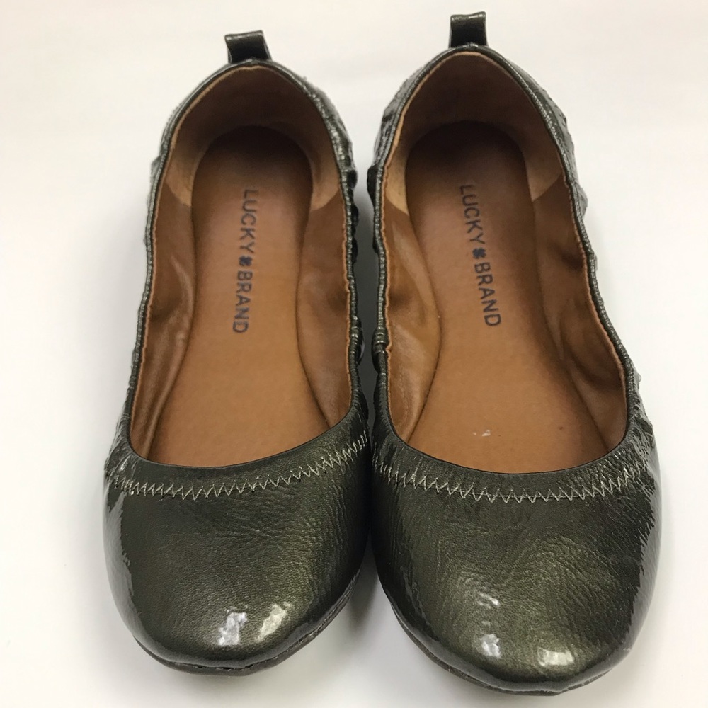 Lucky Brand Flats Patent Leather Round Toe Size 6